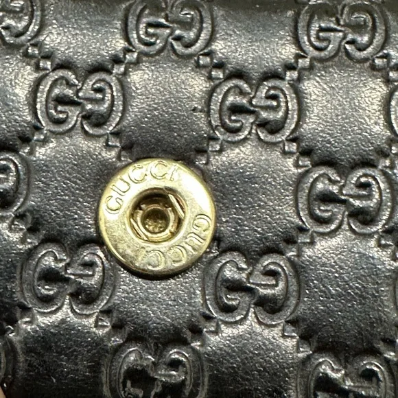 Gucci Guccissima Compact Zip Wallet – Black & Pink - Picture 9 of 9